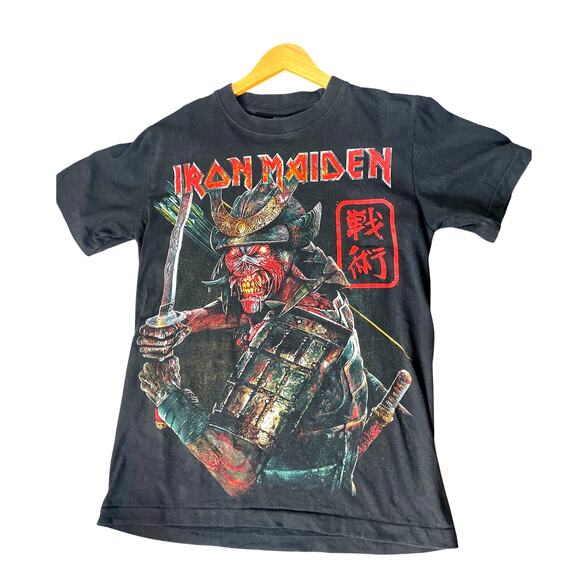 Vintage Iron Maiden T-shirt Single Stitch Senjutsu Original Concert Tee 2 SIDES - Picture 1 of 14